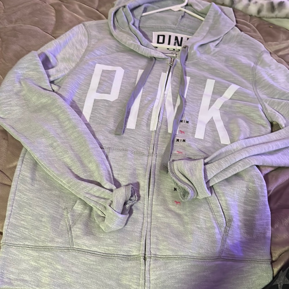 Soft Gray sweatshirt from Pink. Size M